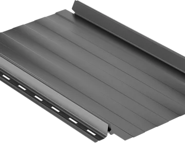 Самозащелкивающаяся кровля EasyRoof 484 с карнизным подгибом и с ребрами жесткости Rooftop Бархат