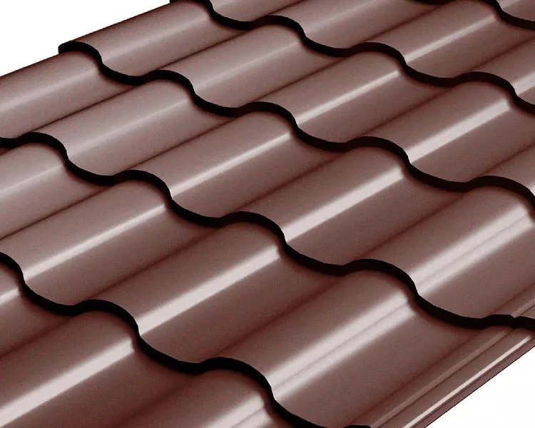Металлочерепица Кредо (Kredo) Rooftop Бархат – RAL 8017: шоколадно-коричневый