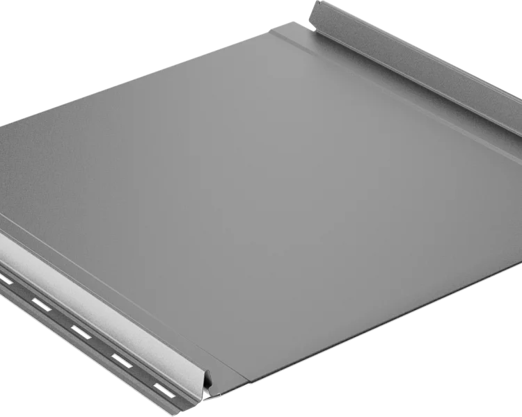Самозащелкивающаяся кровля EasyRoof 484 с карнизным подгибом Rooftop Бархат – RAL 7016: серый антрацит