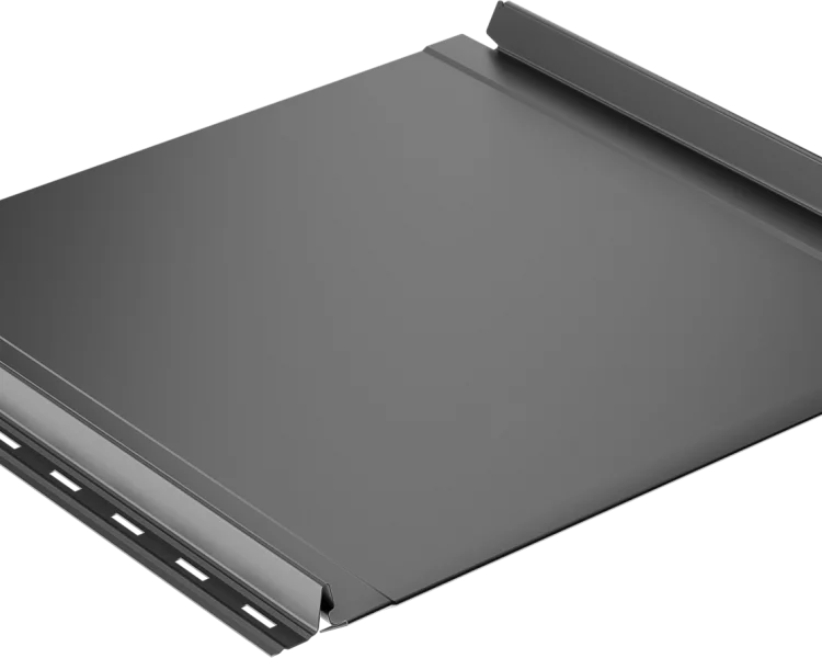 Самозащелкивающаяся кровля EasyRoof 276 с карнизным подгибом Rooftop Кашемир – RAL 7024: серый графит
