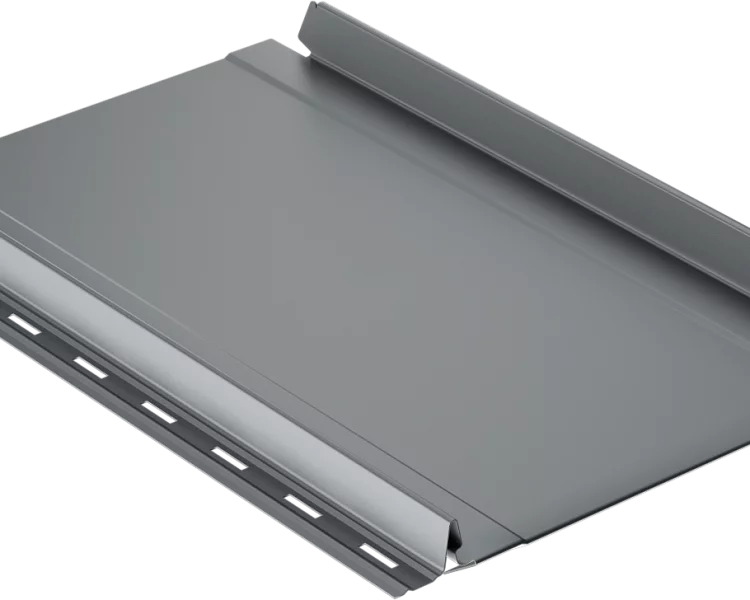 Самозащелкивающаяся кровля EasyRoof 276 с карнизным подгибом Rooftop Кашемир – RAL 7016: серый антрацит