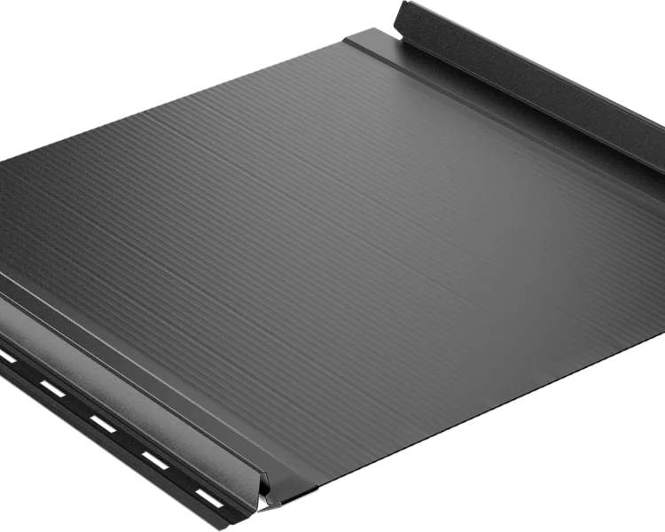 Самозащелкивающаяся кровля EasyRoof 484 с карнизным подгибом Rooftop Бархат – RAL 9005: интенсивный черный