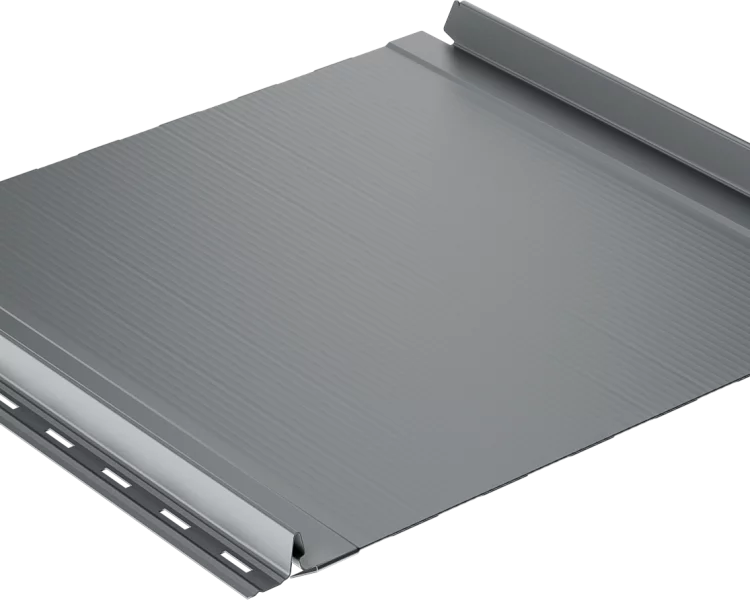 Самозащелкивающаяся кровля EasyRoof 484 с карнизным подгибом Rooftop Кашемир – RAL 7024: серый графит