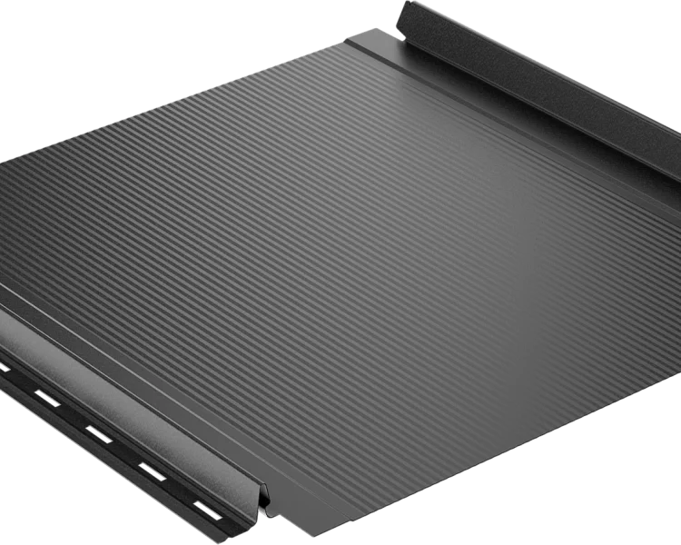 Самозащелкивающаяся кровля EasyRoof 484 с карнизным подгибом Rooftop Бархат – RAL 9005: интенсивный черный