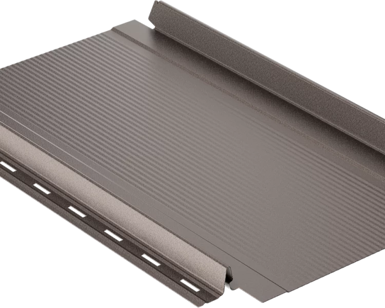 Самозащелкивающаяся кровля EasyRoof 276 с карнизным подгибом Rooftop Бархат – RAL 8019: серо-коричневый