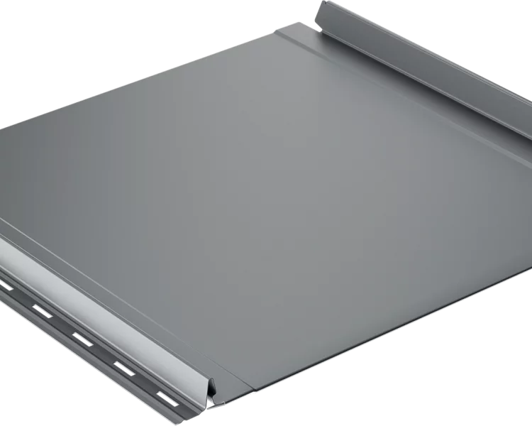 Самозащелкивающаяся кровля EasyRoof 484 с карнизным подгибом Rooftop Кашемир – RAL 7016: серый антрацит