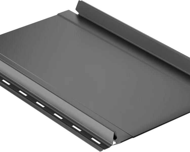 Самозащелкивающаяся кровля EasyRoof 484 с карнизным подгибом Rooftop Кашемир – RAL 7024: серый графит