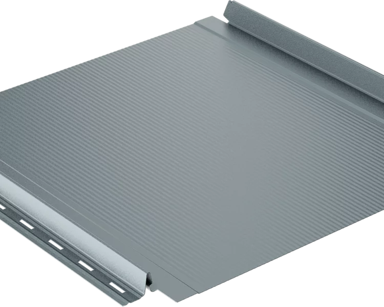 Самозащелкивающаяся кровля EasyRoof 484 с карнизным подгибом Rooftop Бархат – RAL 7016: серый антрацит