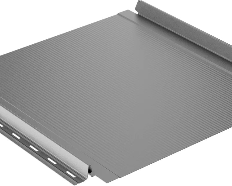 Самозащелкивающаяся кровля EasyRoof 484 с карнизным подгибом Rooftop Бархат – RAL 7024: серый графит