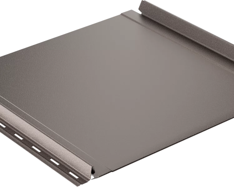 Самозащелкивающаяся кровля EasyRoof 484 с карнизным подгибом Rooftop Бархат – RAL 8019: серо-коричневый