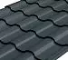 Металлочерепица Кредо (Kredo) Rooftop Бархат – RAL 7016: серый антрацит