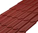 Металлочерепица Классик Rooftop Кашемир  – RAL 3005: винно-красный