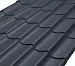 Металлочерепица Классик Rooftop Бархат  – RAL 7024: серый графит