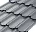 Металлочерепица Квинта Плюс (Kvinta plus) Rooftop Бархат – RAL 7024: серый графит