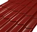 Металлочерепица Классик Rooftop Шёлк – RAL 3005: винно-красный
