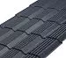 Металлочерепица Каскад Rooftop Бархат – RAL 7024: серый графит