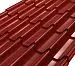 Металлочерепица Элит классик Rooftop Шёлк – RAL 3005: винно-красный