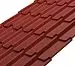 Металлочерепица Классик Люкс Rooftop Бархат – RAL 3005: винно-красный