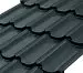 Металлочерепица Квинта Плюс (Kvinta plus) Rooftop Бархат – RAL 7016: серый антрацит