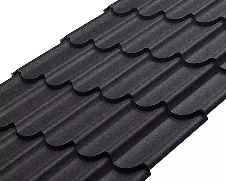 Металлочерепица СМ классик Rooftop Бархат – RAL 9005: интенсивный черный