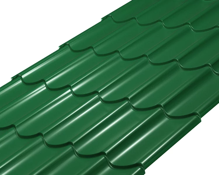 Металлочерепица Классик Rooftop Шёлк – RAL 6005: зеленый мох